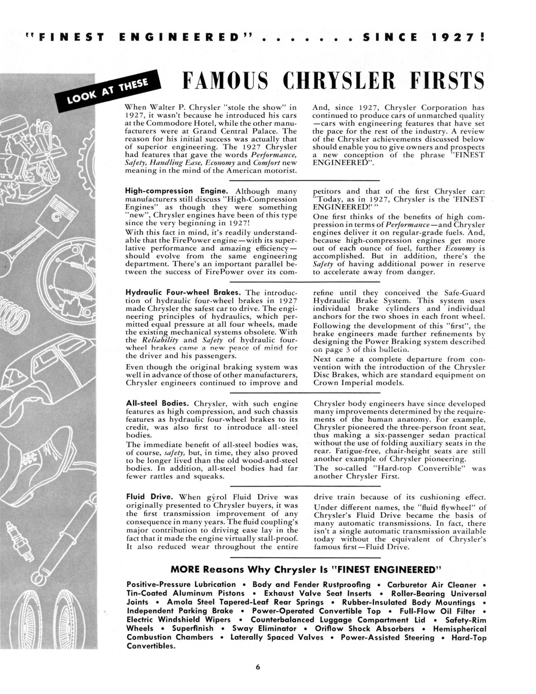 1952 Chrysler V8 Comparisons Brochure Page 3